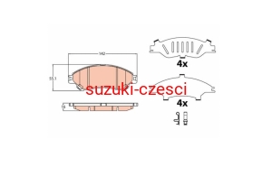 Klocki hamulcowe przód SX4 S-Cross / Vitara LY   TRW