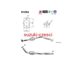 Katalizator Jimny 1,3 Euro 3    98-04r    AS Catalyst