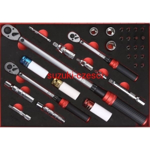 ROOKS ZESTAW KLUCZY DYNAMOMETRYCZNYCH 1/2", 3/8", 1/4", Z NASADKAMI, 33 CZ