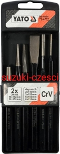 YATO ZESTAW PRZECINAKÓW I PUNKTAKÓW 6 CZ.