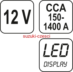 YATO TESTER AKUMULATORÓW CYFROWY 12V