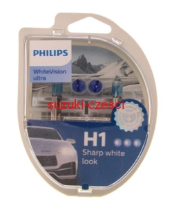 PHILIPS ŻARÓWKA H1 WHITEVISION ULTRA P14,5S 12V 55W 2SZT.