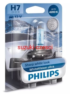PHILIPS ŻARÓWKA H7 12V/55W PX26D +60% WHITEVISION ULTRA 1SZT. 4200K