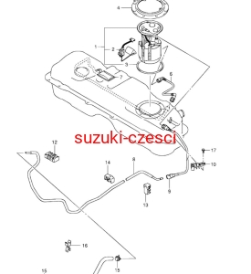 Przewód rurka paliwa Swift 2005-10