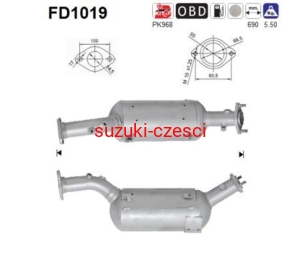 Filtr cząstek stałych Grand Vitara 1,9 ddis   BM Catalist