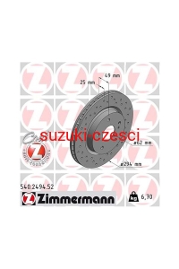 Tarcza hamulcowa przód Grand Vitara II 2005- Zimmermann 540.2494.52