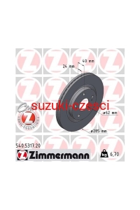 Tarcza hamulcowa przód Swift V 2017- Zimmermann