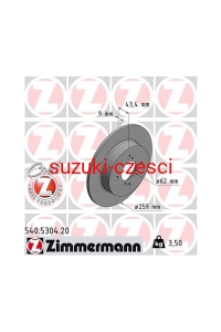 Tarcza hamulcowa tył Swift IV 2010-2017 Zimmermann 540.5304.20