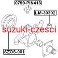 Uszczelniacz kuli zwrotnicy  Jimny  1 strona — rysunek techniczny